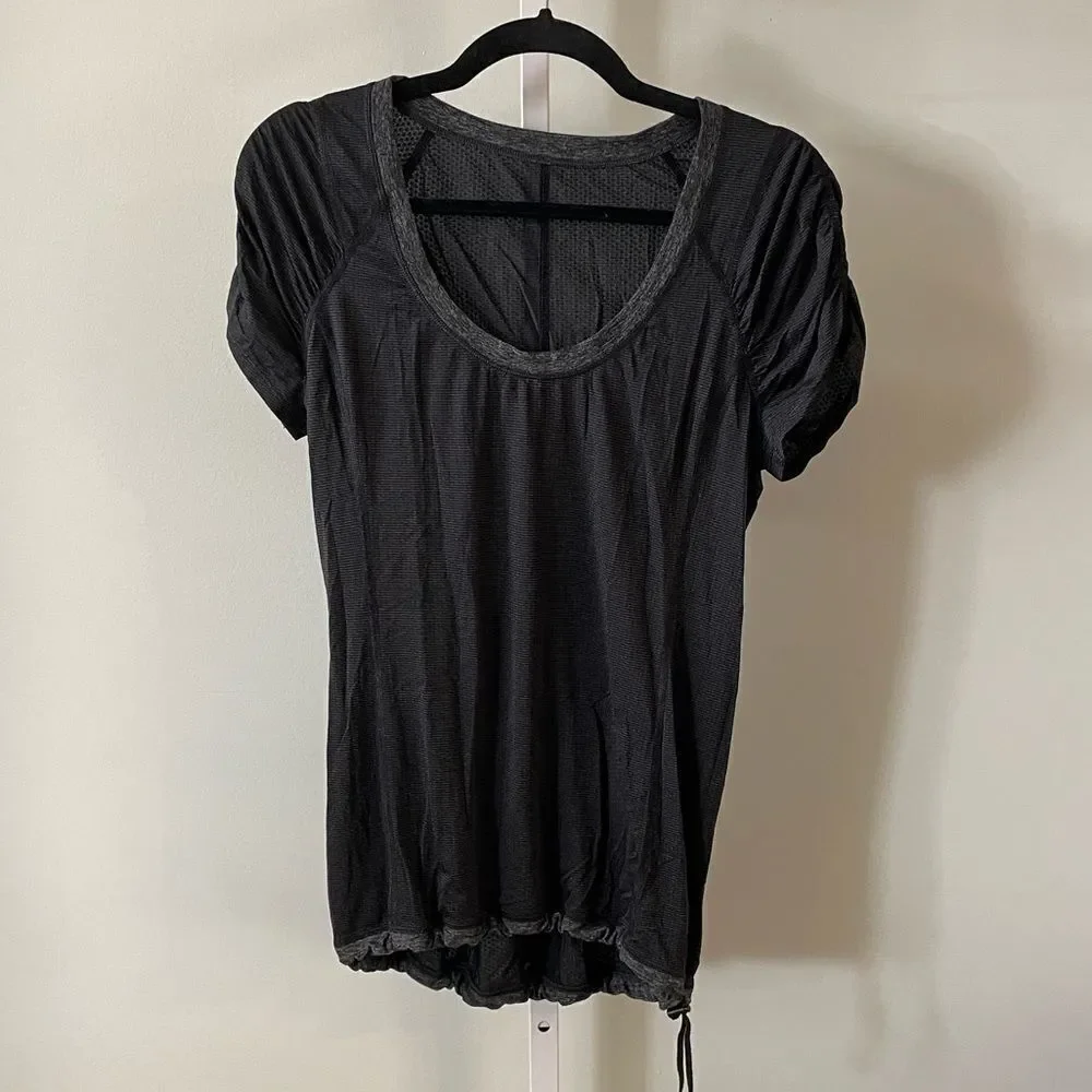 Lululemon Swiftly Short Sleeve Black and Gray